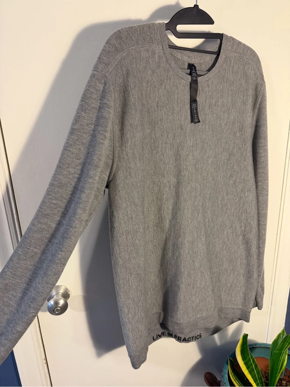 lululemon athletica Light Gray Crewneck Sweater